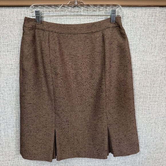 Kasper Brown Tweed A-Line Skirt – Size 10P - Picture 5 of 5